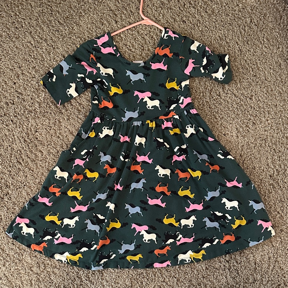 Hanna Andersson Multicolor Horse Print Dress